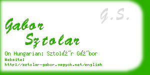 gabor sztolar business card